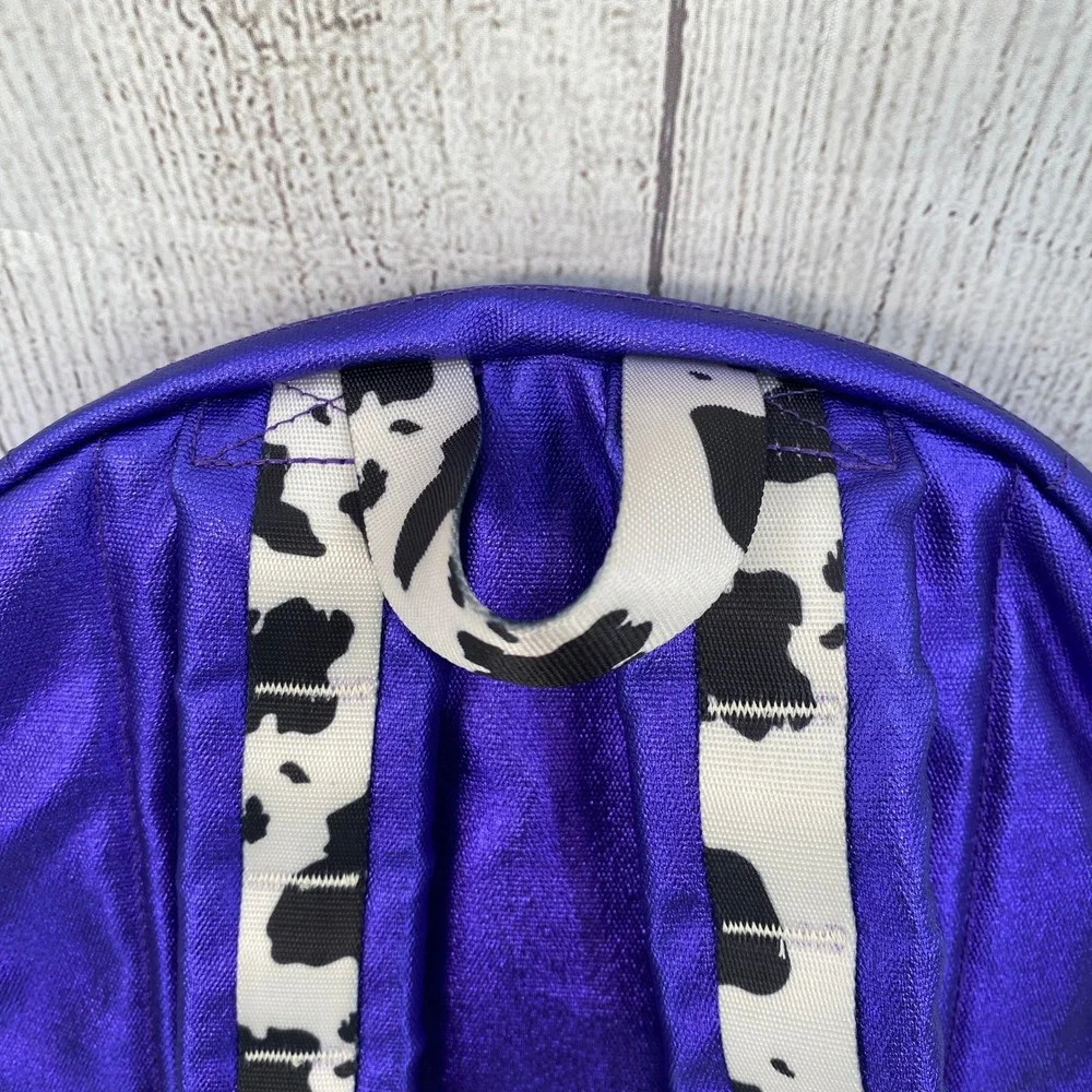 STATE Kane Kids Double Pocket Backpack Purple Metallic Cowgirl Rainbow Whimsical